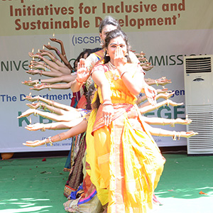 Student performing classical dance during cultural fest at KBN College
